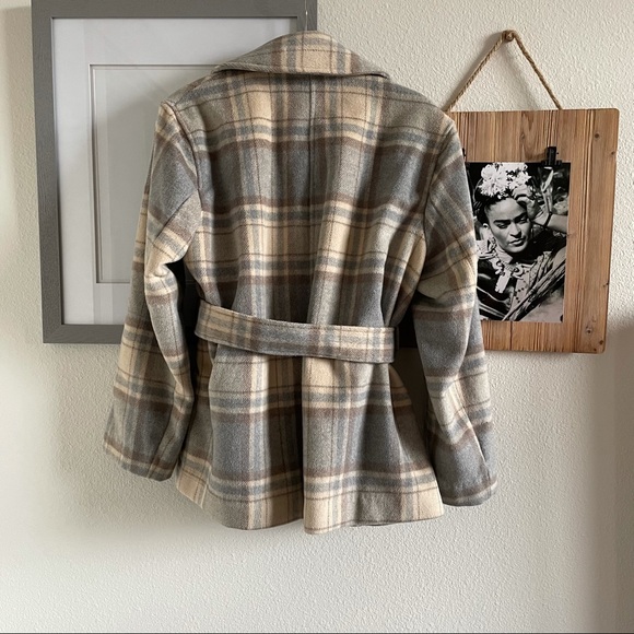 H&M Plaid Tie-Belt Jacket - Picture 4 of 10